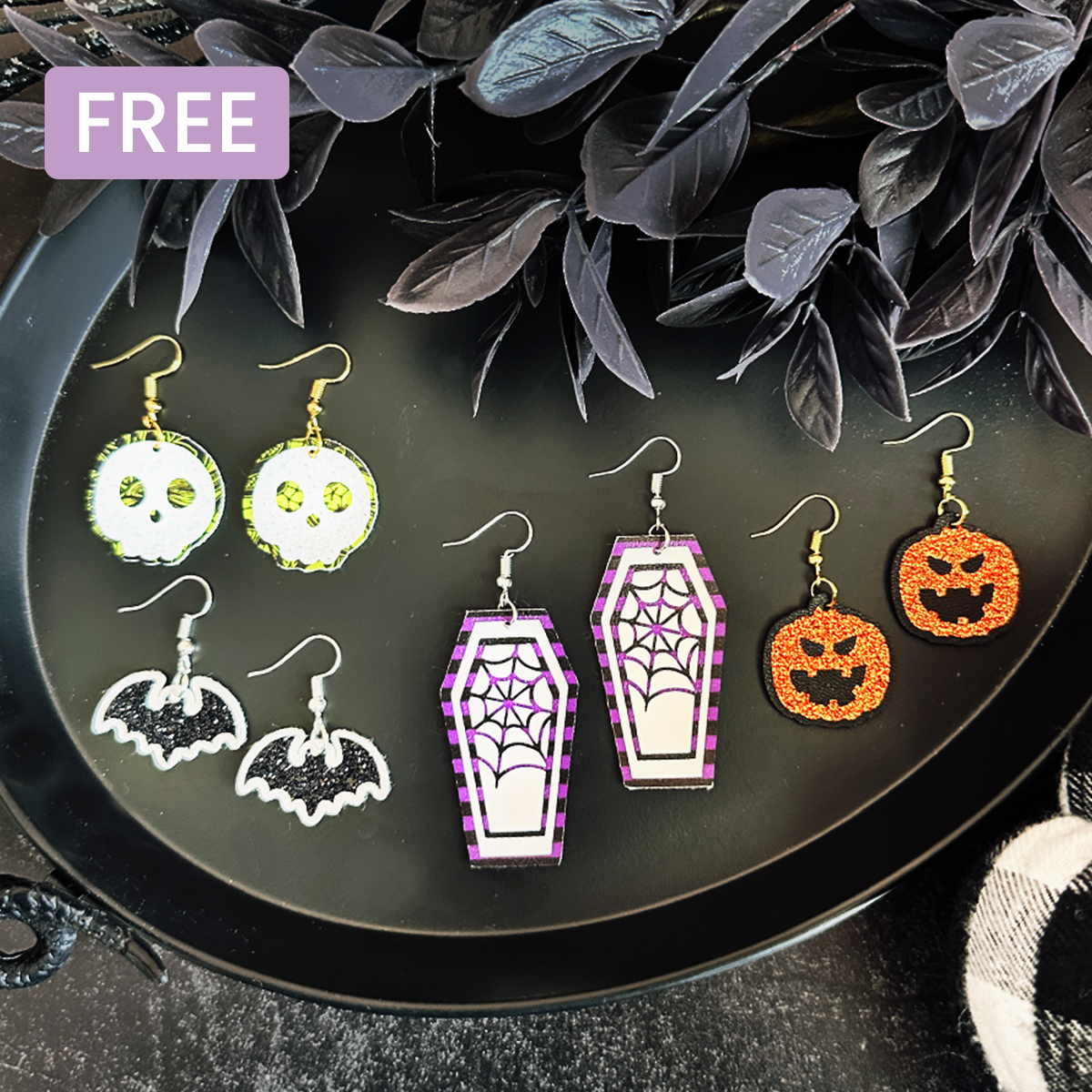 Set of 4 Halloween Earrings