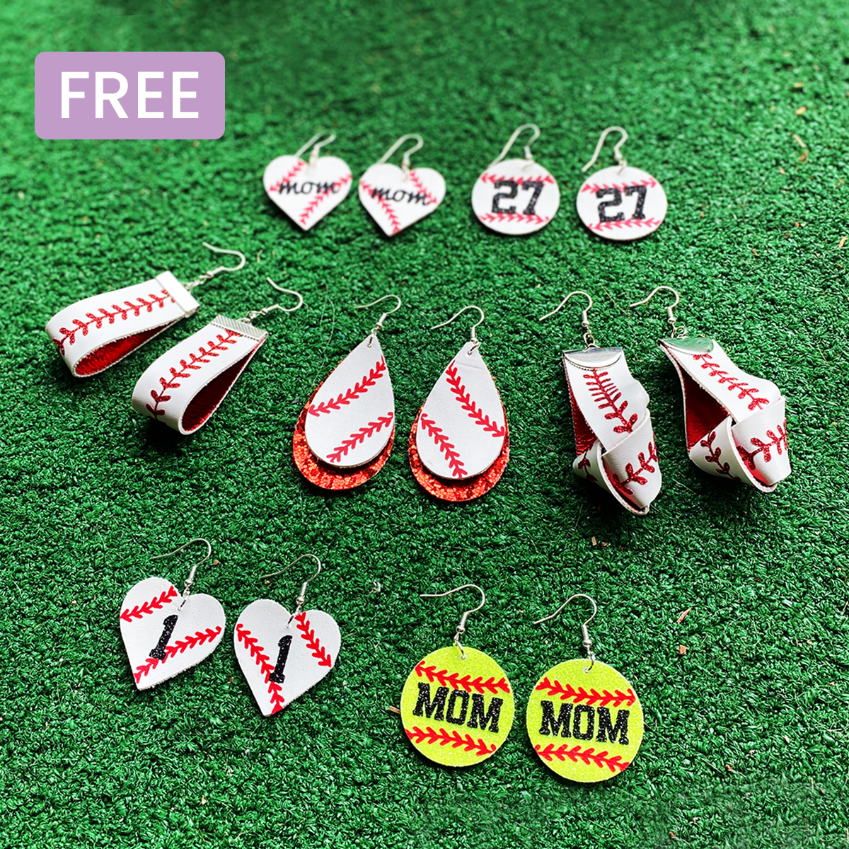 Personalized Baseball & Softball Earrings