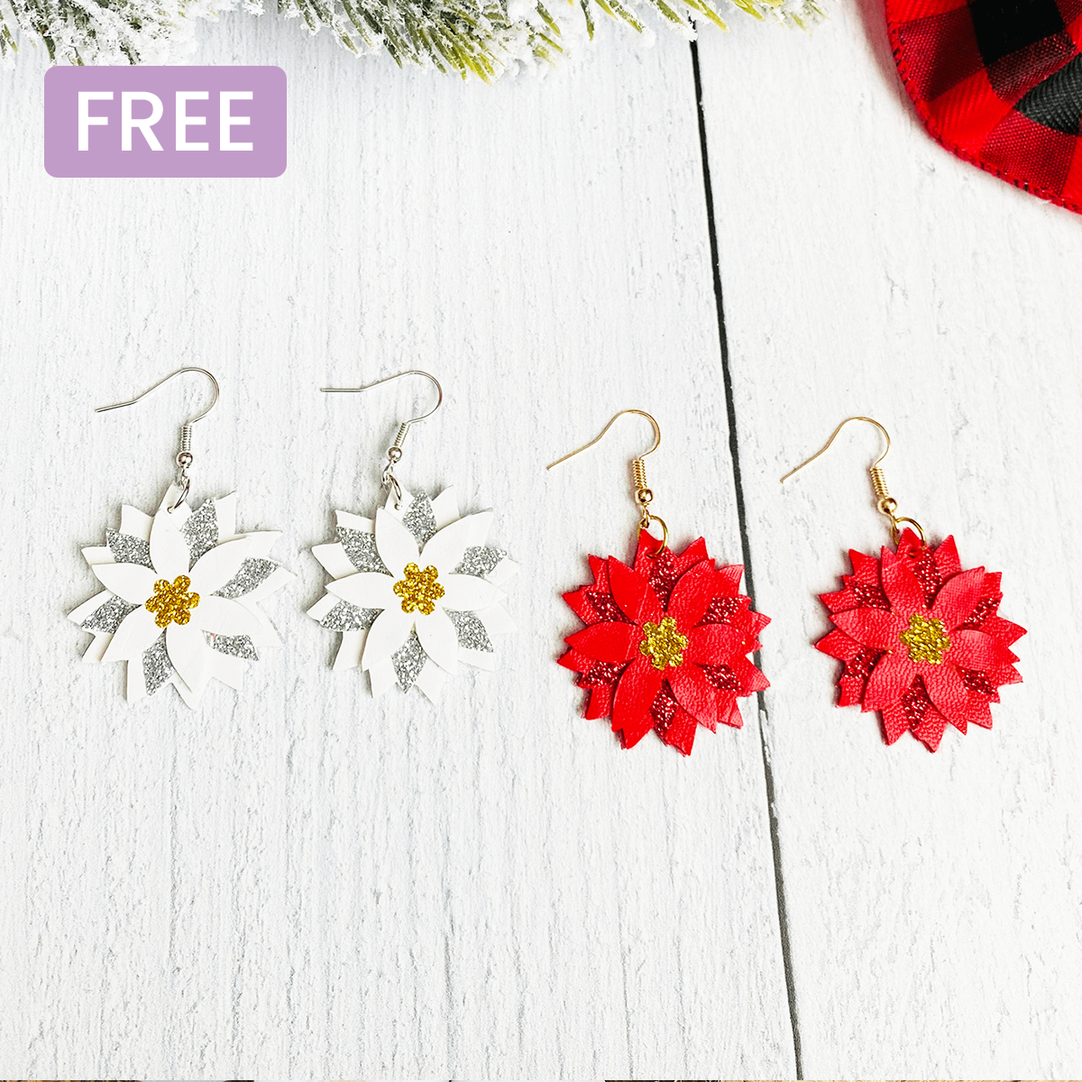 Poinsettia Earrings