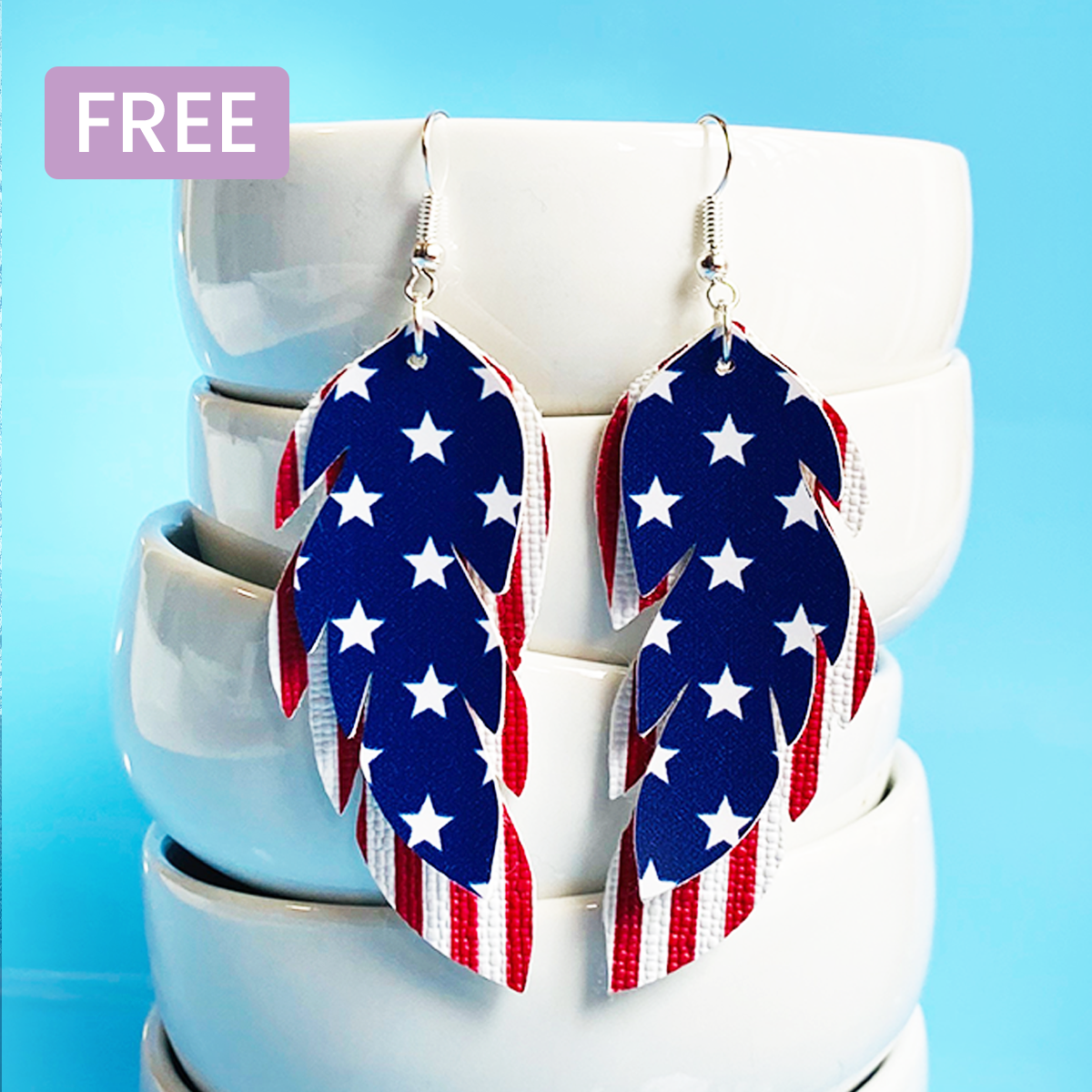 Two Layer Feather Earrings